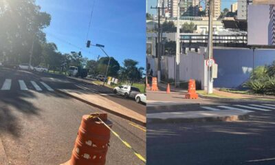 motoristas-reclamam-de-canteiro-'quase-invisivel'-em-rua-de-campo-grande:-'a-gente-nao-consegue-enxergar'