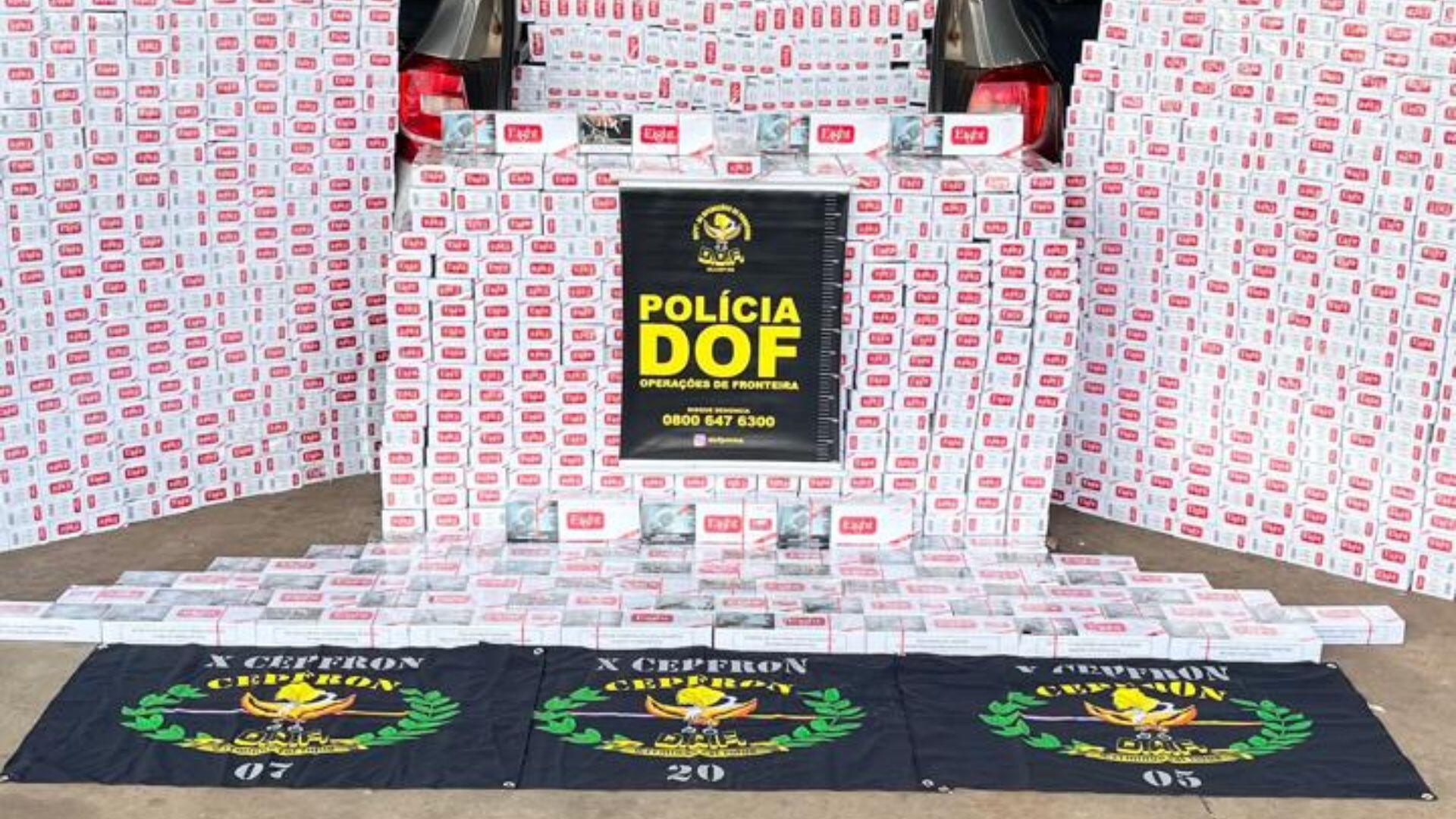 dof-apreende-carro-lotado-com-cigarro-contrabandeando-em-ponta-pora