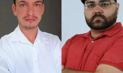 Prof. Fábio e Prof. Léo - Correspondentes Fundadores, Tesoureiro e Presidente da AAPROEMS