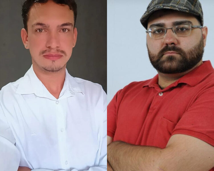 Prof. Fábio e Prof. Léo - Correspondentes Fundadores, Tesoureiro e Presidente da AAPROEMS