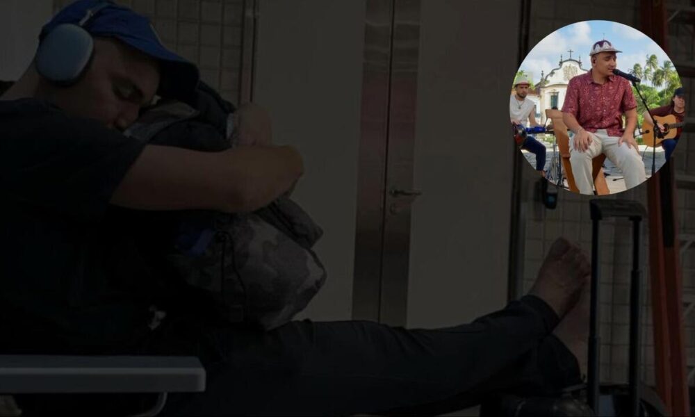 joao-gomes-dorme-em-aeroporto-e-se-prepara-para-show-em-campo-grande:-'vamo-ali'